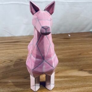 Geometric Pink Llama Figurine Sculpture Modern Farmhouse Decor 2018